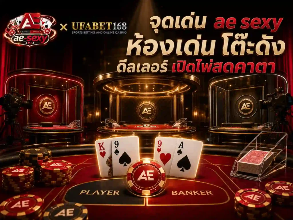 จุดเด่น ae sexy ห้องเด่น โต๊ะดัง ดีลเลอร์ เปิดไพ่สดคาตา