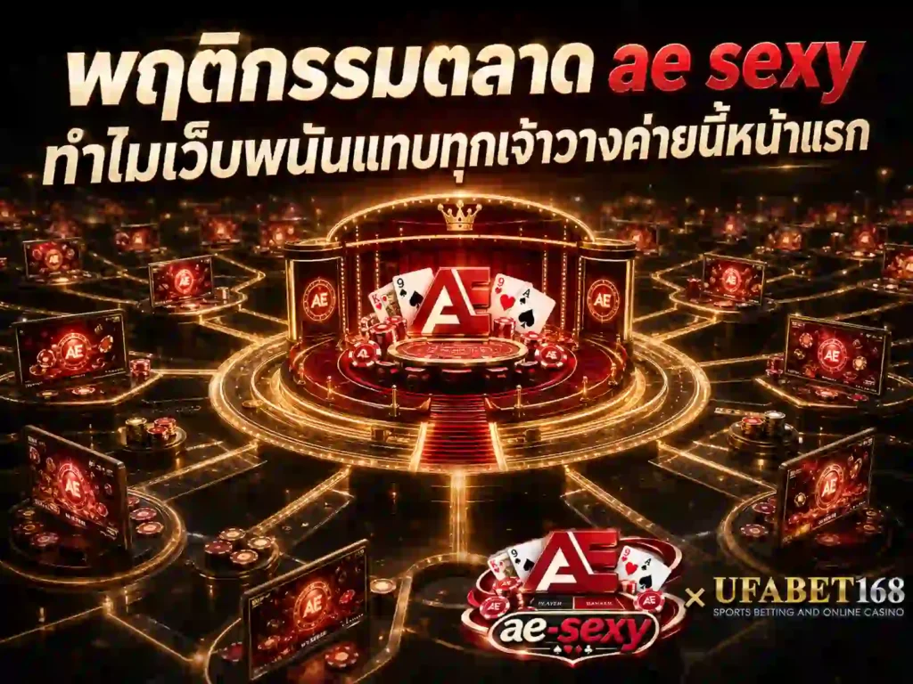 พฤติกรรมตลาด ae sexy ทำไมเว็บพนันแทบทุกเจ้าวางค่ายนี้หน้าแรก